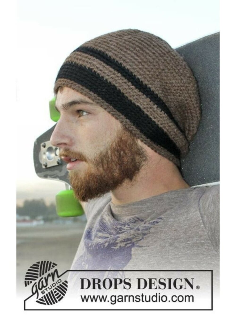Men's Beanie Alpaca Hat Handmade Wool Cap Crochet Slouch Hiking Skiing Gray - Picture 6 of 12